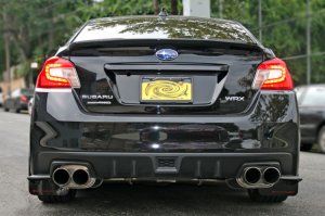 Subaru WRX STI Mud Flap Kit - Front + Rear - Rally Armor - UR Blk Flap/Blue Logo - Black - `15-`21 Subaru WRX STI Mud Flap Kit - Front + Rear - Rally Armor - UR Blk Flap/Blue Logo - Black - `15-`21